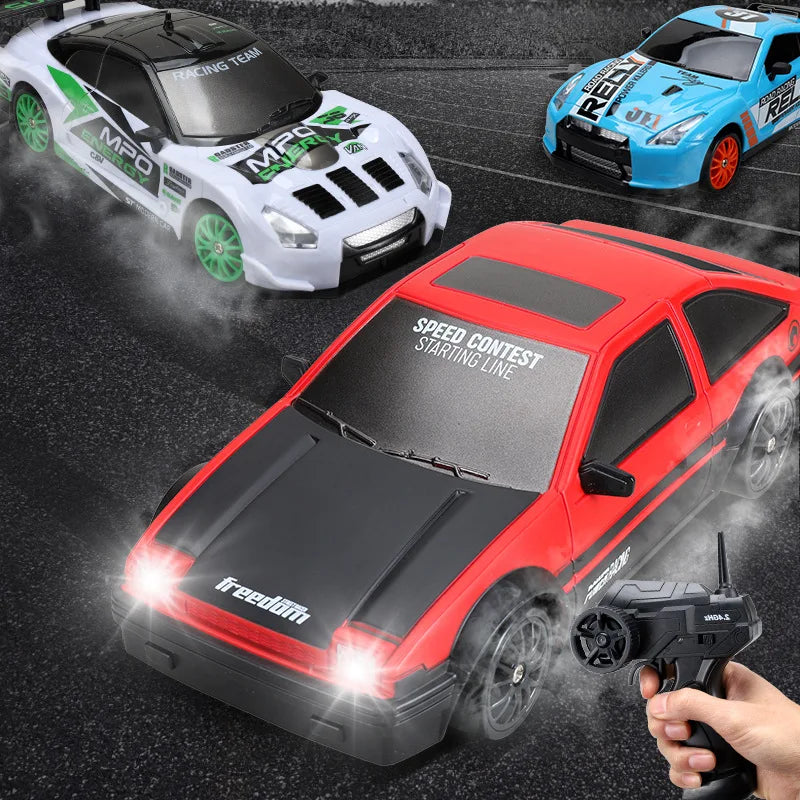 1/24 Scale RC GTR R35 Drift Car – Remote Control Racing Car with LED Lights & Drift Tire