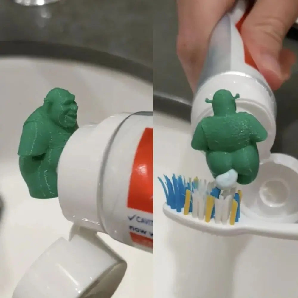 Toothpaste Hat Shrek Pooping Toothpaste Topper Gift Toothpaste Dispenser Toothpaste Cap Bathroom Supplies