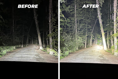 9005/HB3 UltraBeam™ LED Headlight Bulbs — 6000K Cool White, 18000LM High-Output, Mini Size, Plug-&-Play (Pair)