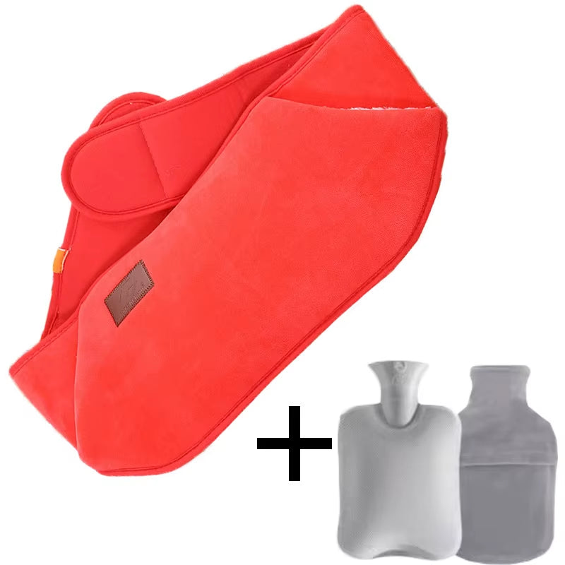 1000Ml Hot Water Bottle with Cover&Belt Warm Plush Hand Warmer Safe Hot Water Bag Removable Cold-Proof Warm Pouch Hot Packs