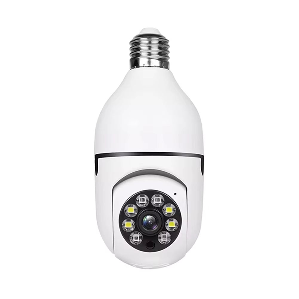 2025 1080P Wifi Panoramic Wireless Bulb IP Camera 360 Degree Mini Surveillance System Home Security Light Bulb High Definition