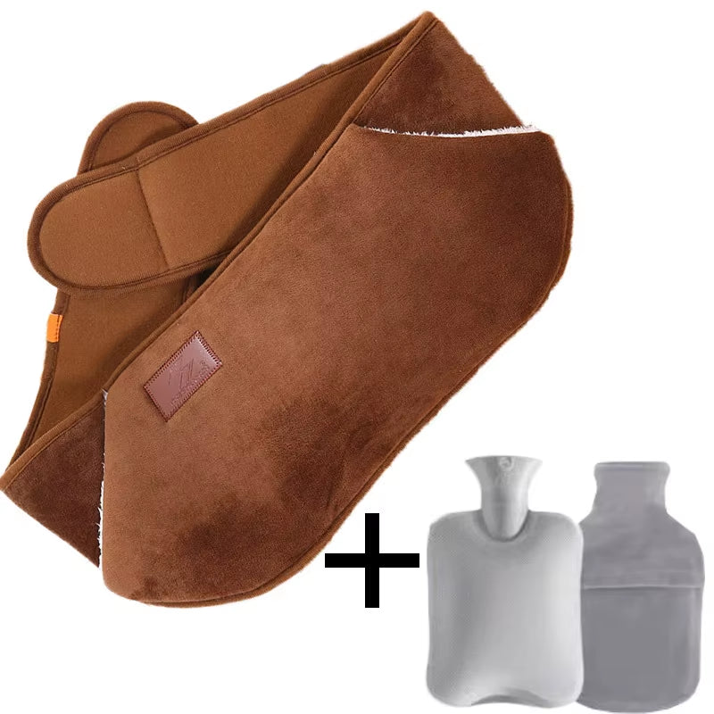 1000Ml Hot Water Bottle with Cover&Belt Warm Plush Hand Warmer Safe Hot Water Bag Removable Cold-Proof Warm Pouch Hot Packs