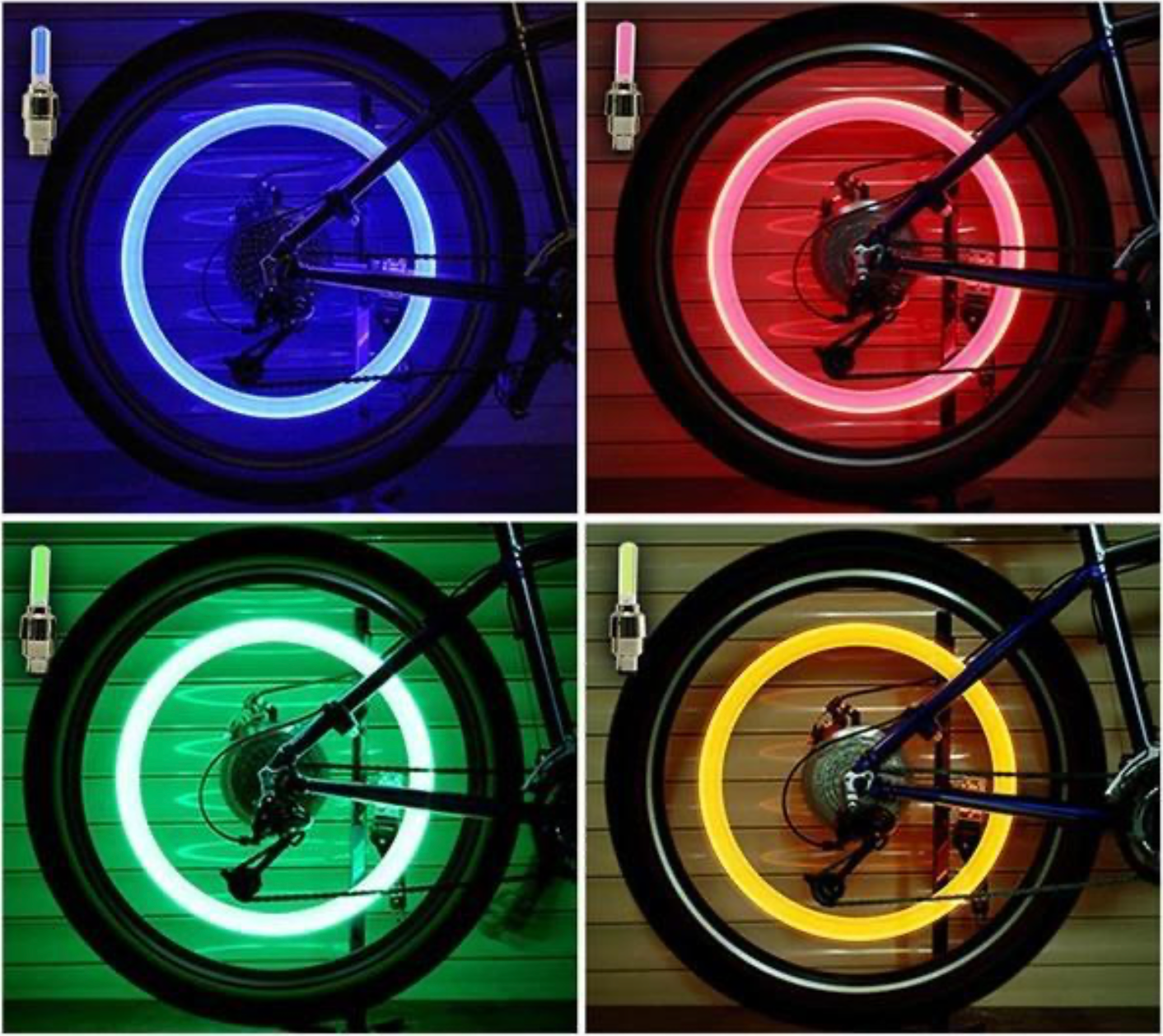 Waterproof LED Wheel Lights – Colorful Tire Valve Cap Lights for Cars, Bikes & Motorcycle