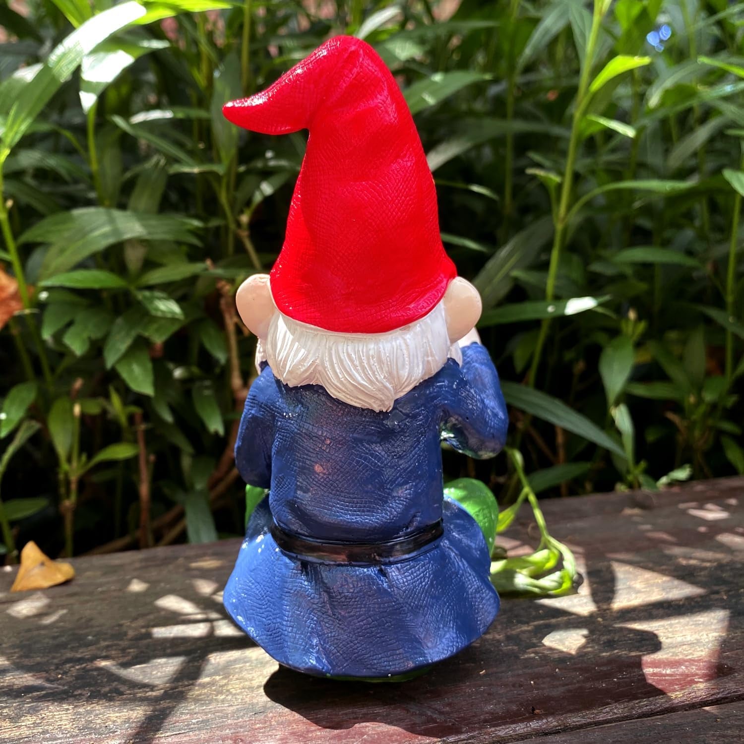 Funny Garden Gnome Statue - Mini Figurine Ornament for Outdoor Fairy Garden & Indoor Decor, Resin Craft Gift UK​​