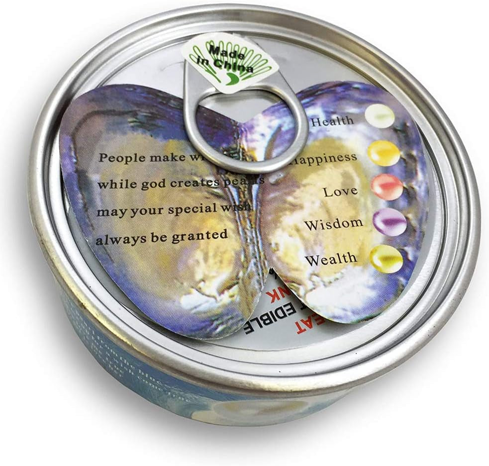 Creative Necklace Freshwater Pearl Oyster Love round Pearls, Necklace Box Pearl Cage Pendant DIY Pearls inside for Jewelry Making or Birthday Gifts