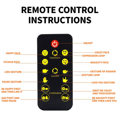 Car Funny Remote Control Facial Expression LED Light Rear Window Multi-Function Warning Reminder Lamp Exterior Accessories